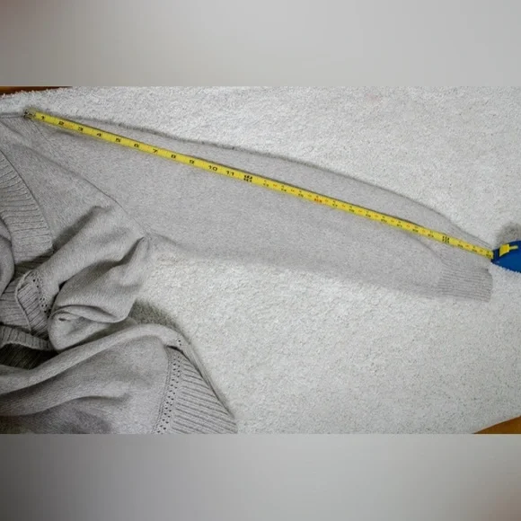 Lauren Ralph Lauren Double Breasted Shawl Collar Women’s Gray Cardigan Size L - Picture 5 of 8